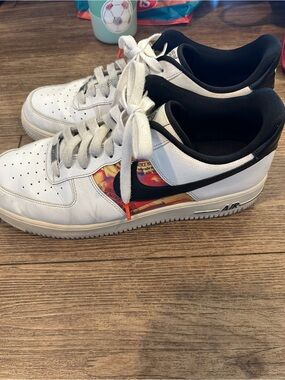 NIKE AIR FORCE 1 '07 LV8 Men White/Black-multi-color-pistachio Frost Size 10.5